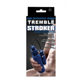 Синий мастурбатор с вибрацией TREMBLE STROKER