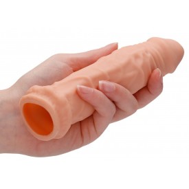 Телесная увеличивающая насадка Penis Extender - 17 см.